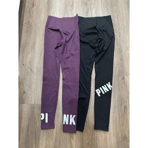 2 Victoria's Secret Pink Compression V High Waist Full Length Legging, Size‎ XS